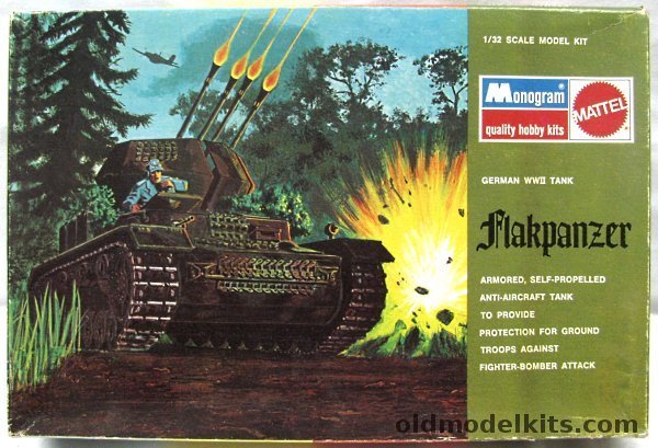 Monogram 1/32 Wirbelwind Flakpanzer IV - Green Box Issue, 6860 plastic model kit